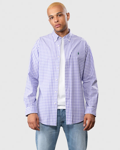 Polo Ralph Lauren Mens Long Sleeved Button Down Check Shirt With Polo Pony