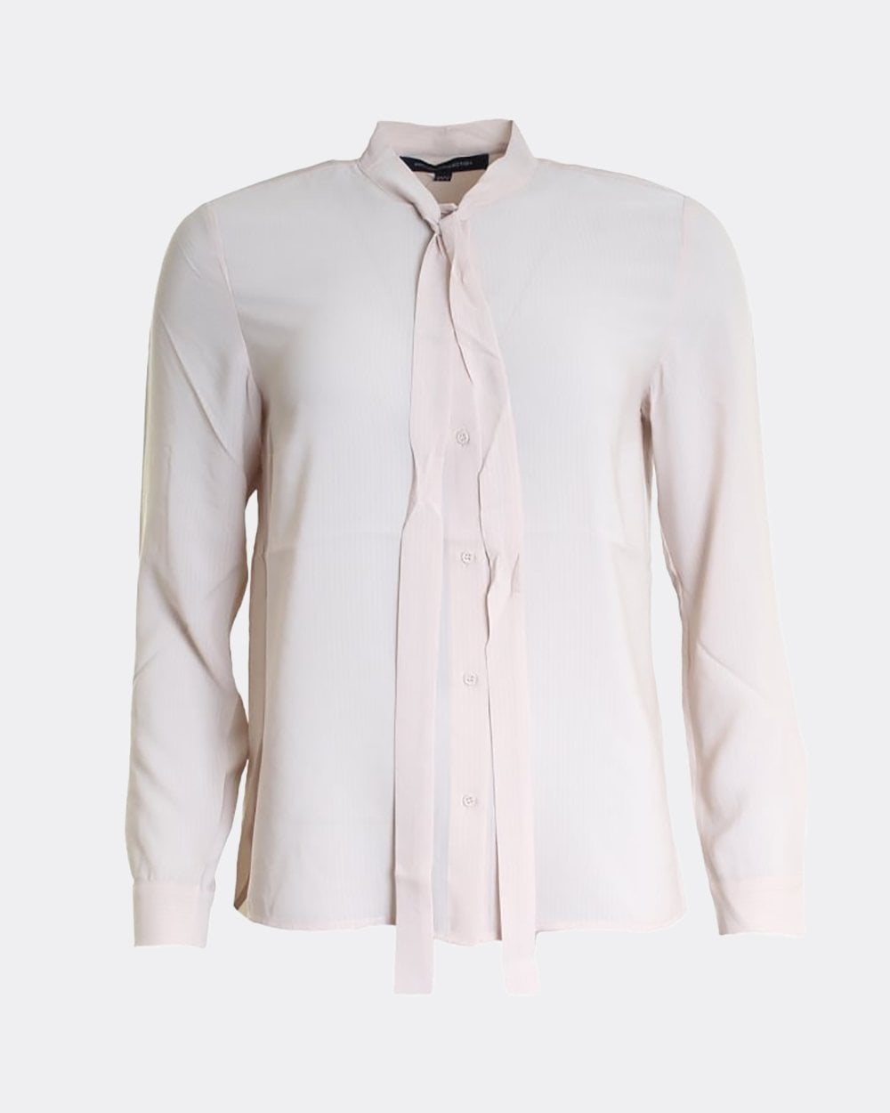French Connection Pippa Plains Tie Neck Womens Shirt