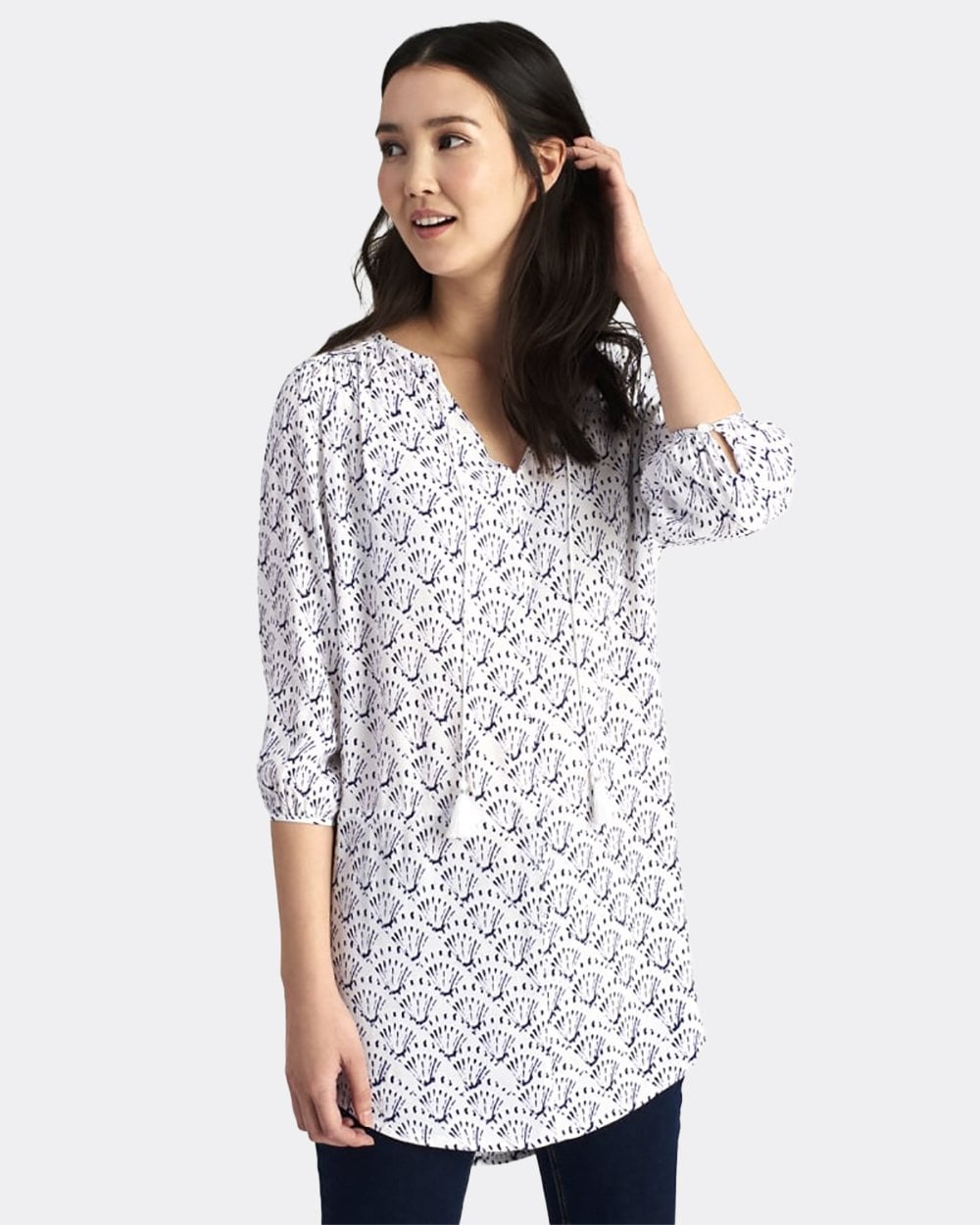 Joules Lilah Womens Tunic - Bright White Shell