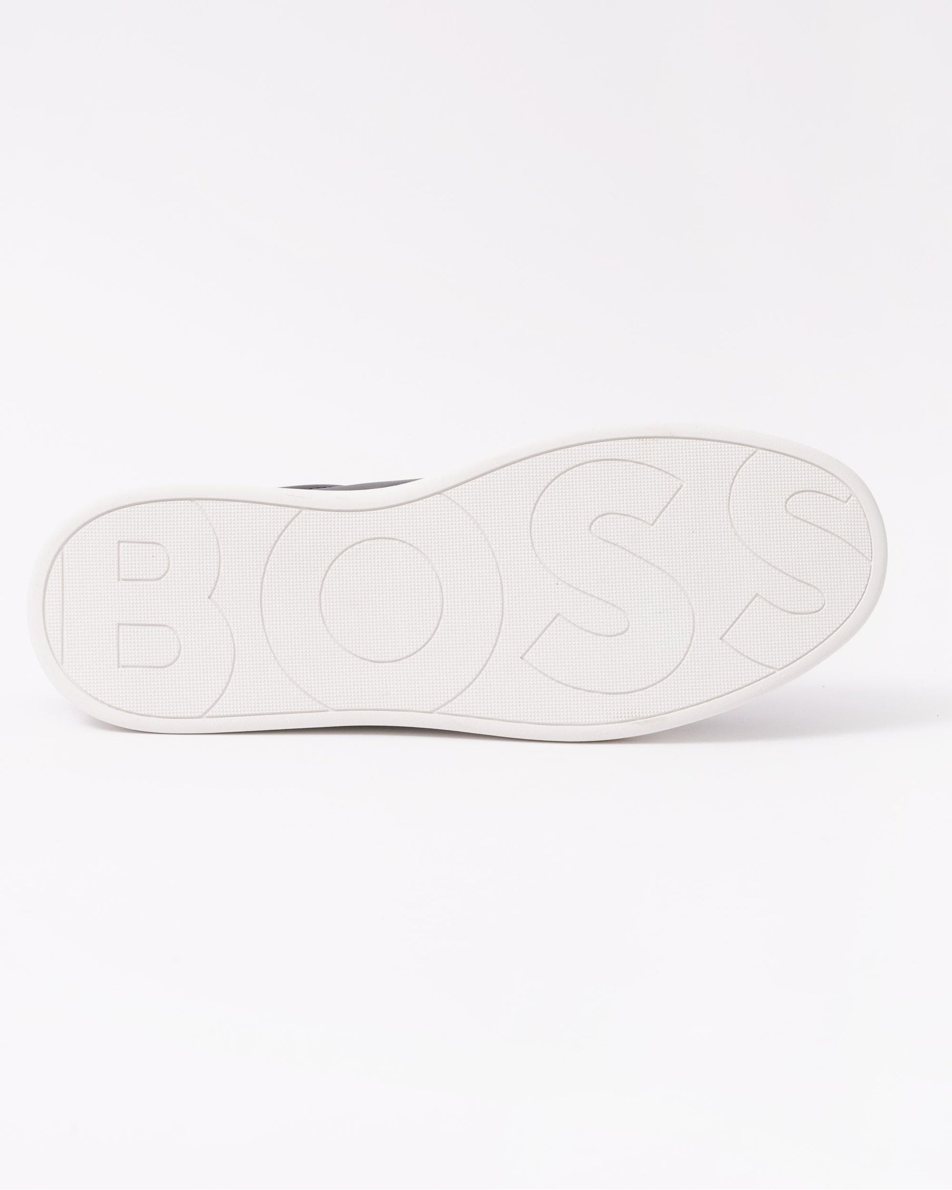 BOSS Orange Clint Tenn Mens Leather Trainers with Signature-Stripe Details 