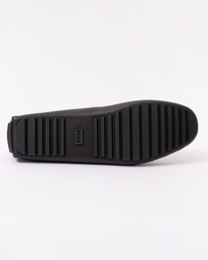 BOSS Orange Mens Calf Leather Driving Moccasins - Black 001