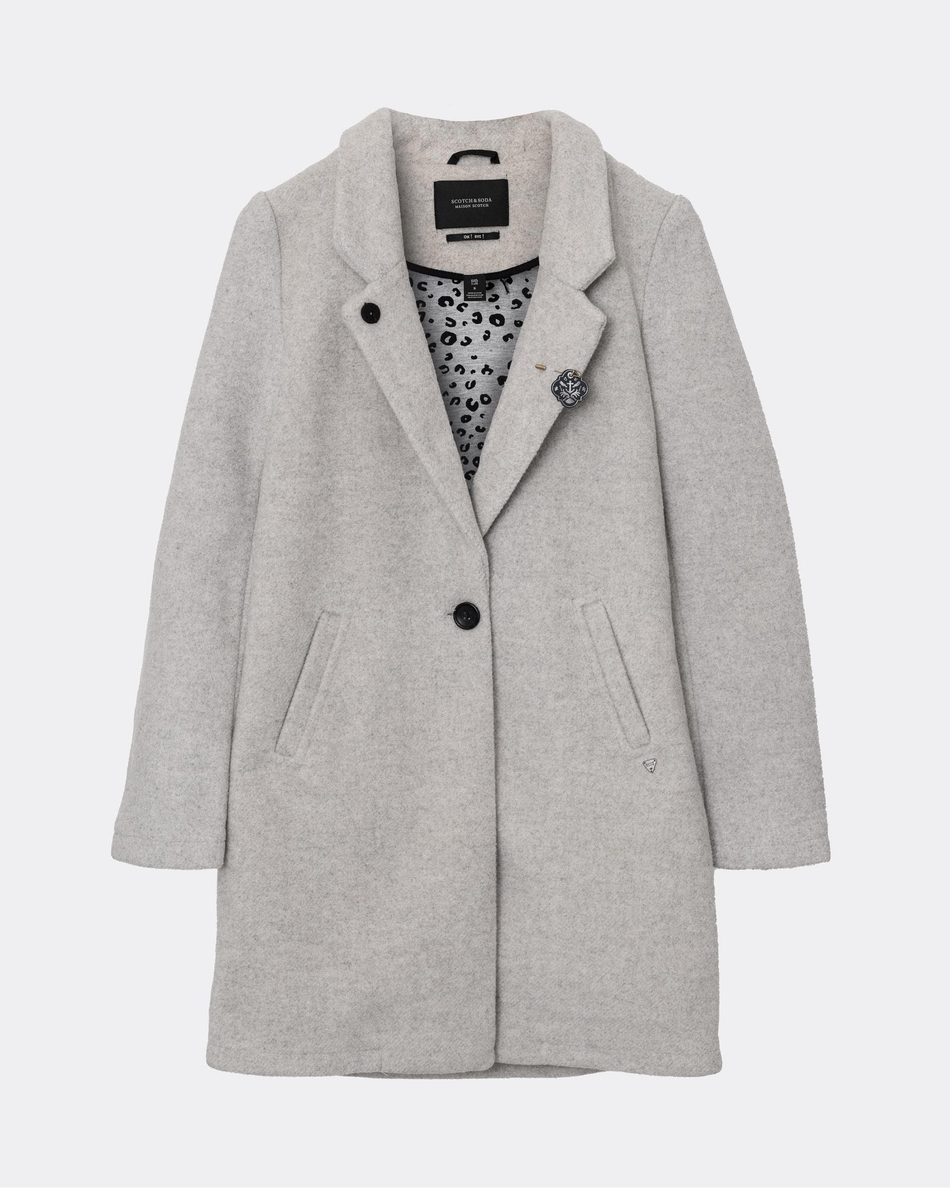 Maison Scotch Bonded Wool Womens Coat