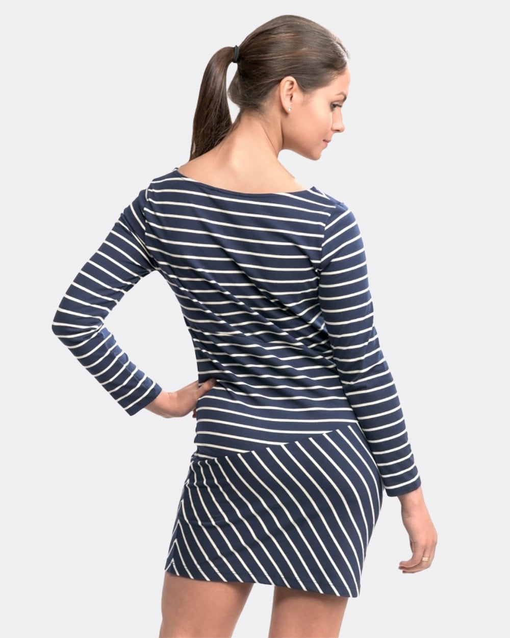 French Connection Spring Tim Tim Long Sleeve Slash Neck Womens Dress