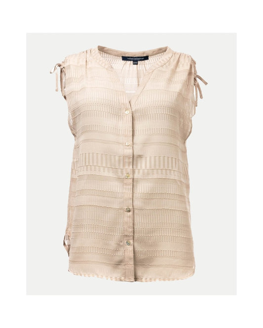 French Connection Denia Sheer Sleeveless Womens Blouse