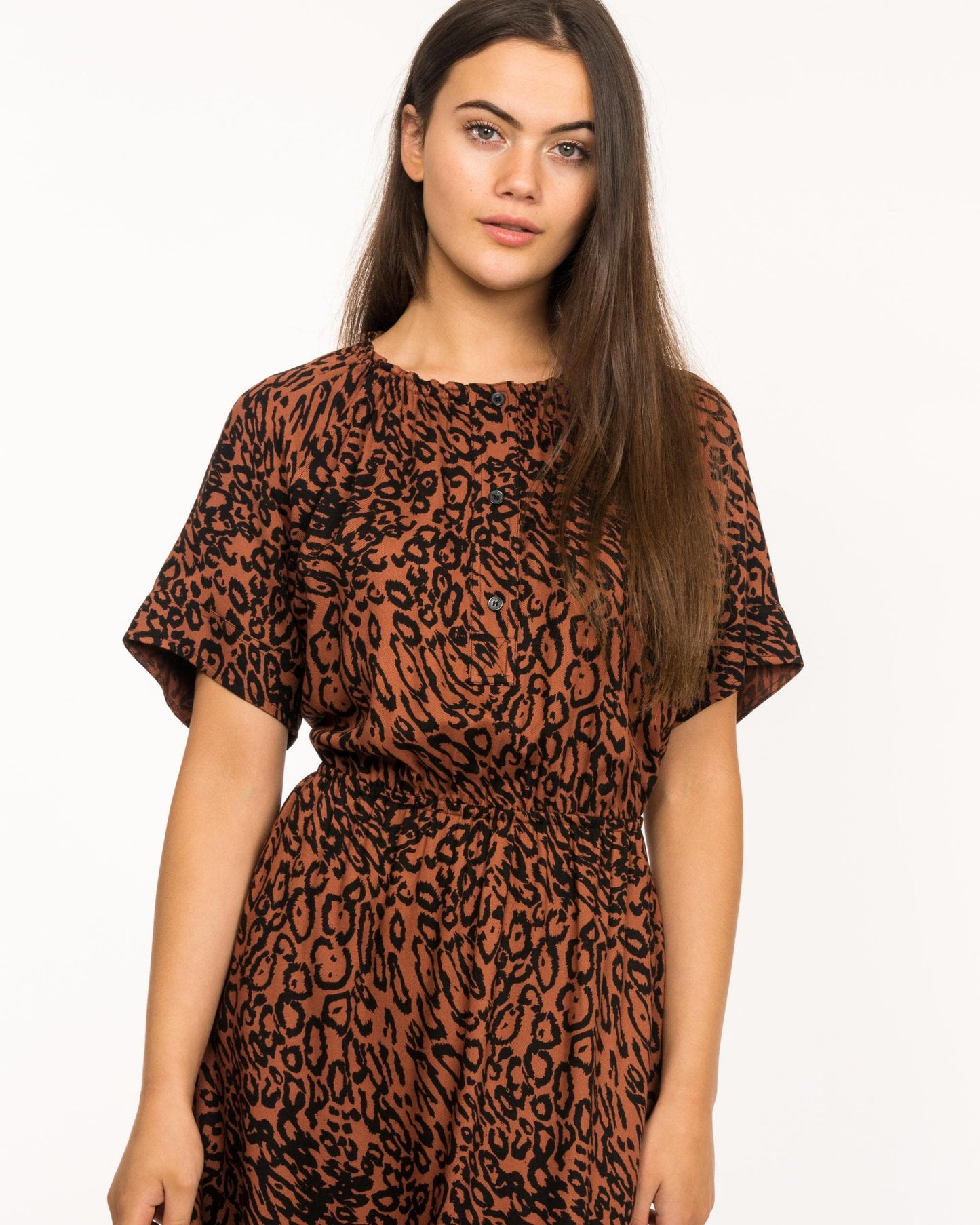 Calvin Klein Short Sleeved Printed Midi Dress