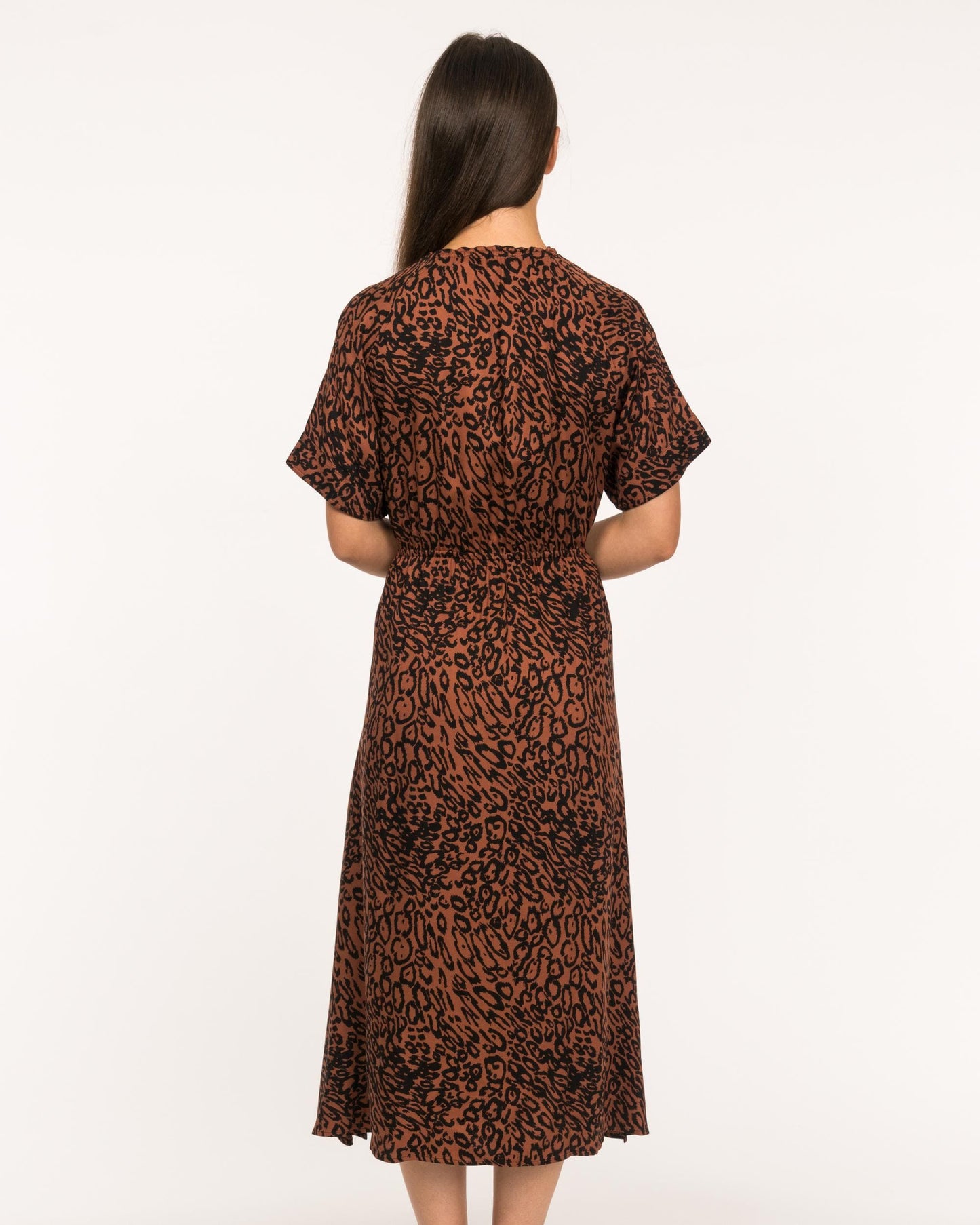 Calvin Klein Short Sleeved Printed Midi Dress