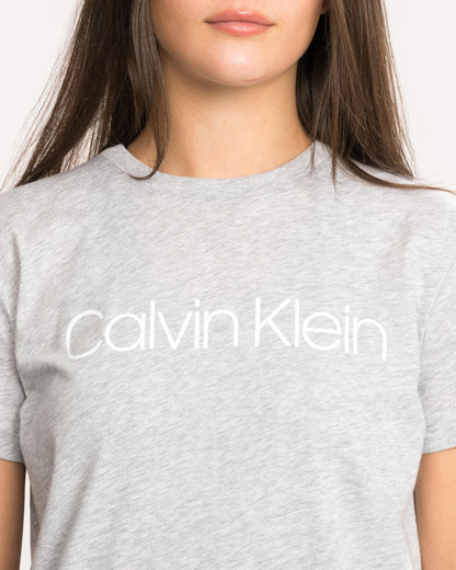 Calvin Klein Core Logo Womens Crew Neck - Light Grey Heather