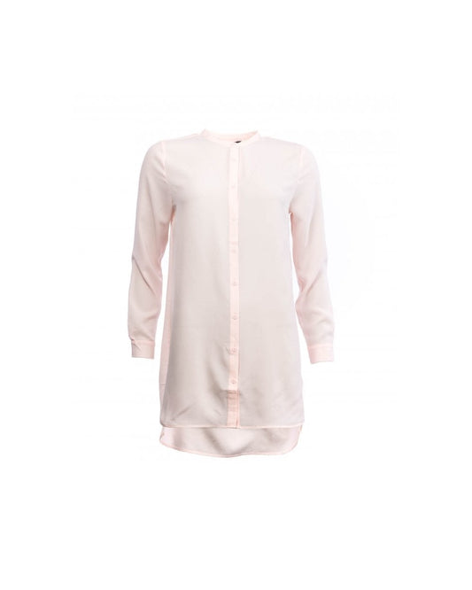French Connection Class Crepe Light Long Sleeve Collarless Shirt