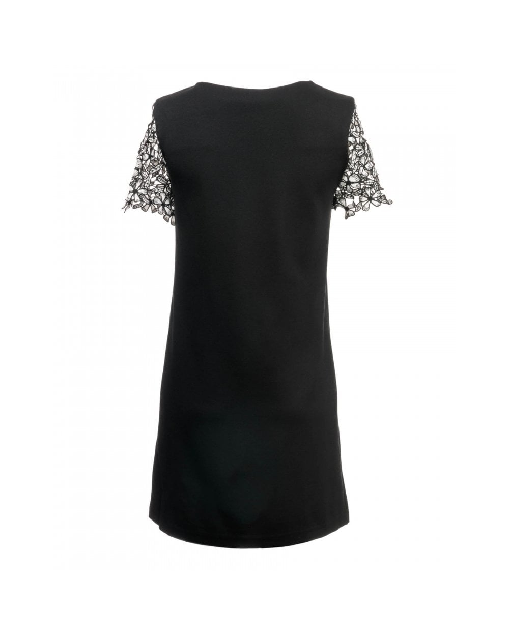 French Connection Flaga Floral Lace Short Sleeve Round Neck Tunic
