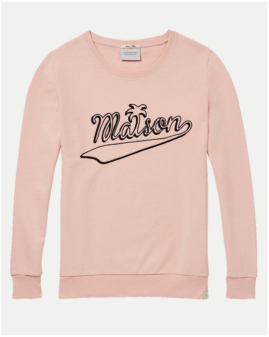 Maison Scotch Crew Neck Graphic Womens Sweat