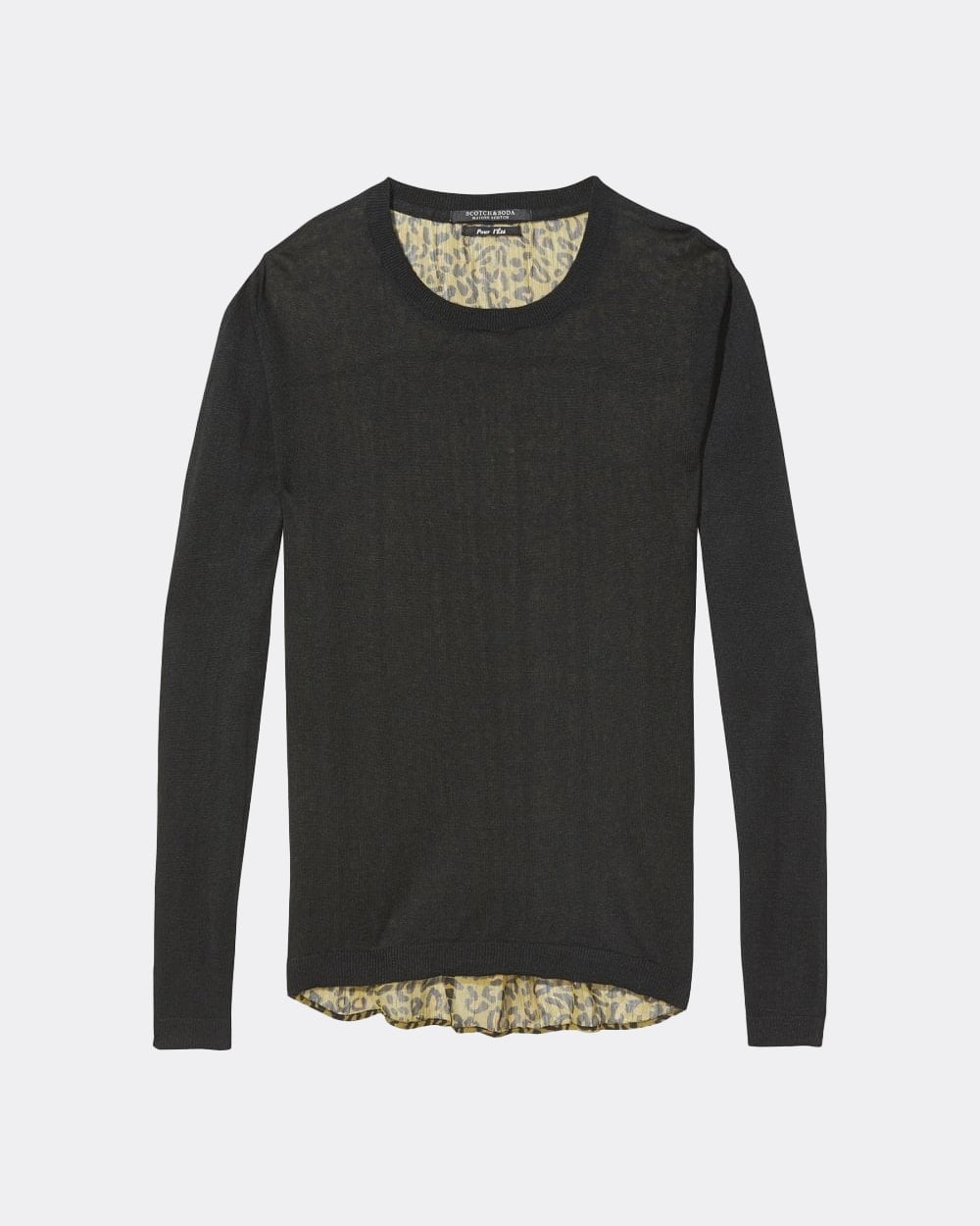 Maison Scotch Linen Mix Crewneck Womens Knit - Combo A