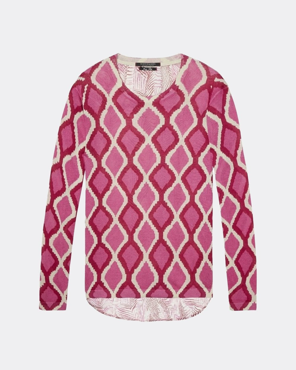 Maison Scotch Linen Mix Crewneck Womens Knit - Combo B