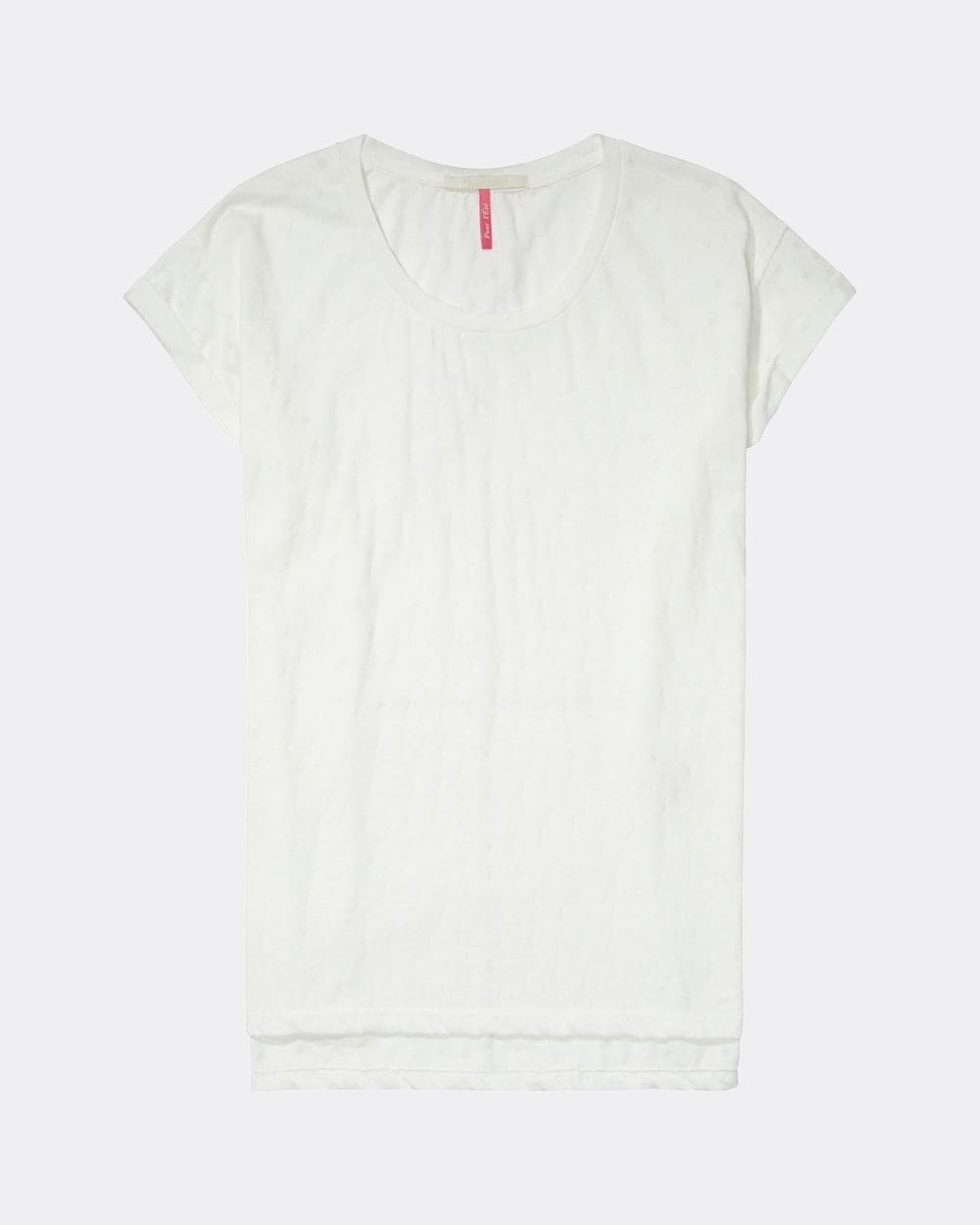 Maison Scotch Relaxed Fit Short Sleeve Burnout Womens Tee - White
