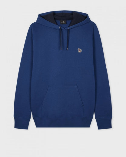 PS Paul Smith Mens Regular Fit Pullover Zebra Hoodie - 48A Inky Blue