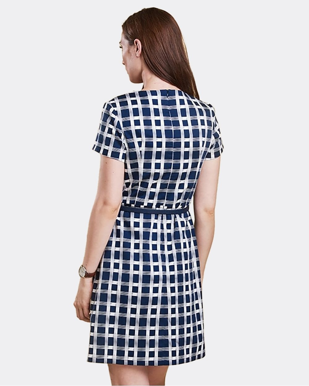 Barbour Earlsburn Womens Dress - Navy / Cloud