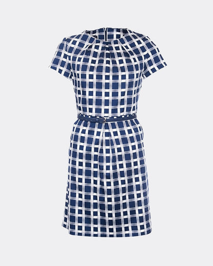 Barbour Earlsburn Womens Dress - Navy / Cloud