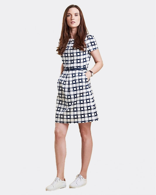 Barbour Earlsburn Womens Dress - Cloud / Navy