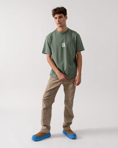 HUGO Dalsar Mens Logo Print T-shirt - Open Green 343