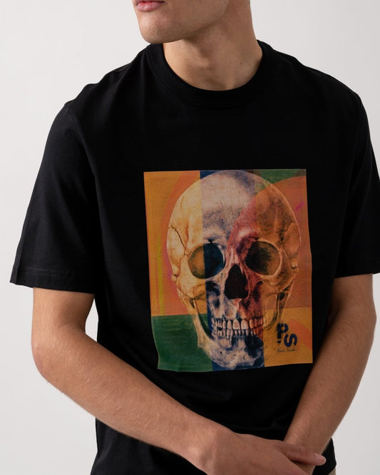 PS Paul Smith Mens Regular Fit Skull Square T-Shirt - 79 Black