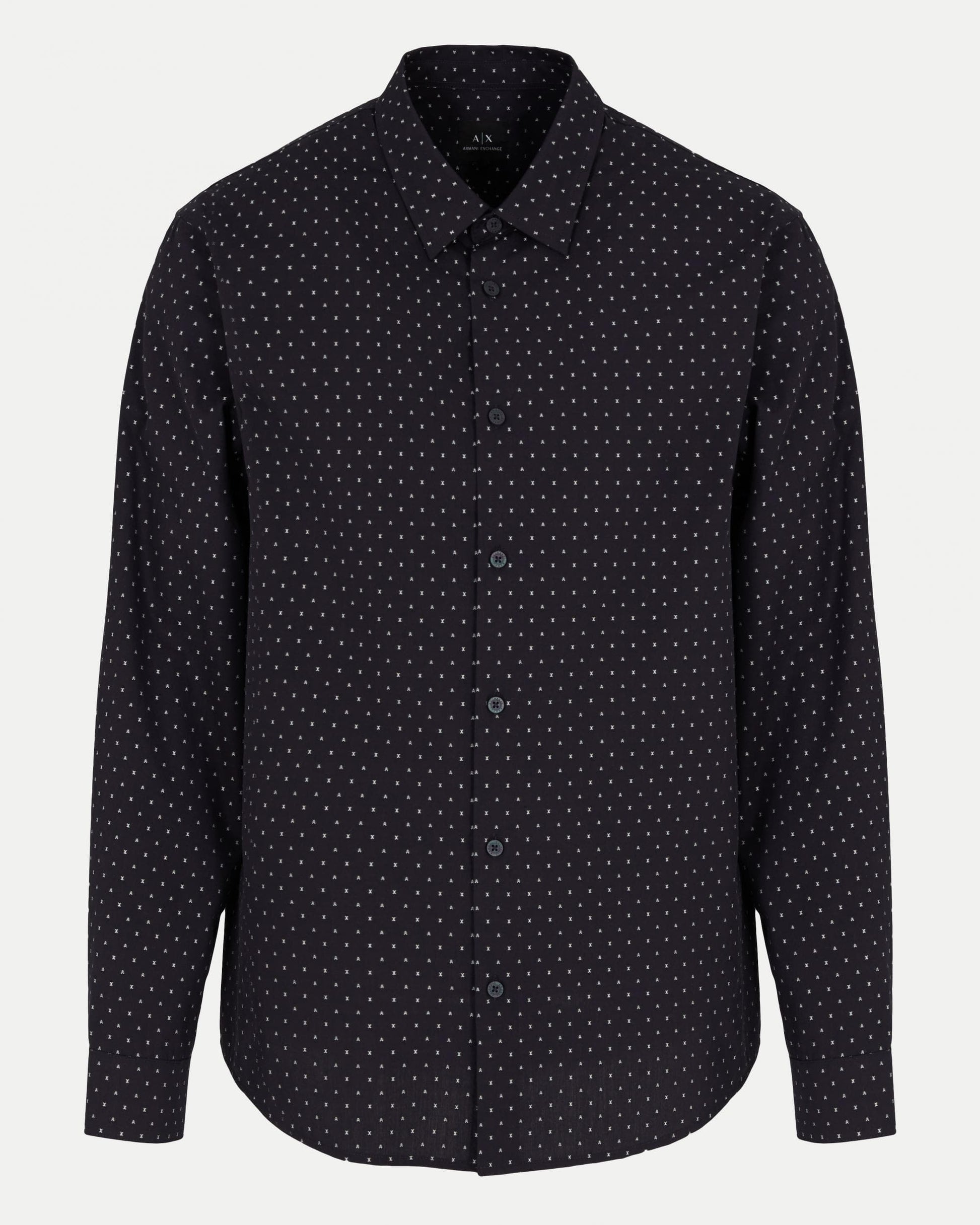 Armani Exchange Armani Exchange Mens AX Print Long Sleeve Shirt