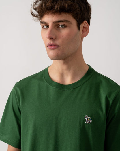 PS Paul Smith Mens Regular Fit Short Sleeve Zebra T-Shirt - 33D Green