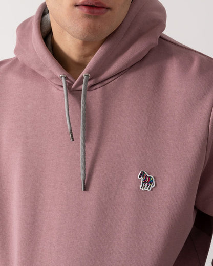 PS Paul Smith Mens Regular Fit Pullover Zebra Hoodie - 55 Mauve
