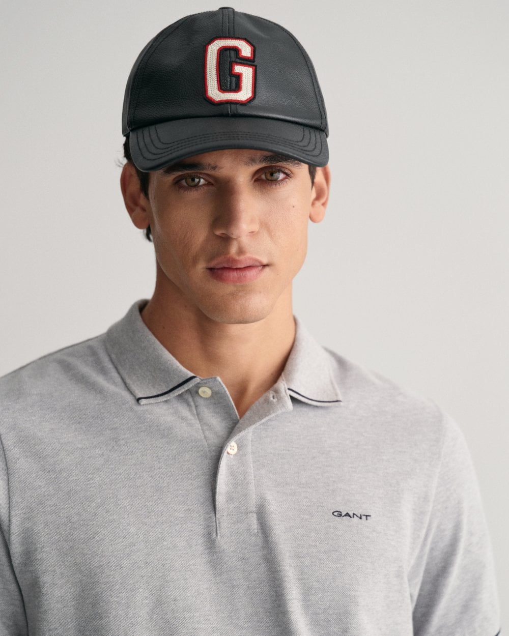 GANT Mens Short Sleeve Tipping Pique Polo - 93 Grey Melange