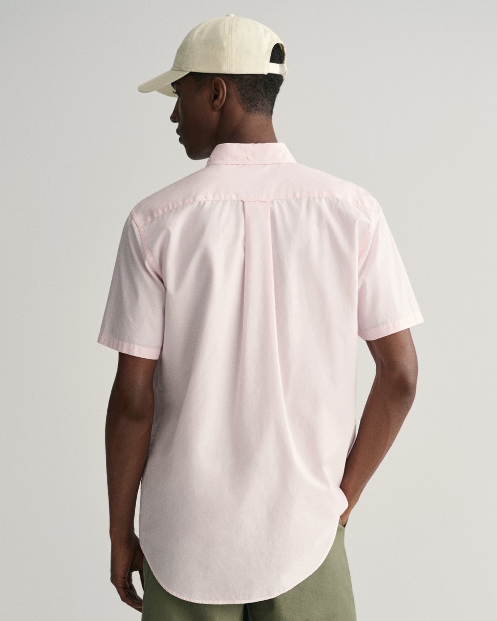 GANT Mens Regular Fit Short Sleeve Poplin Shirt - 662 Light Pink