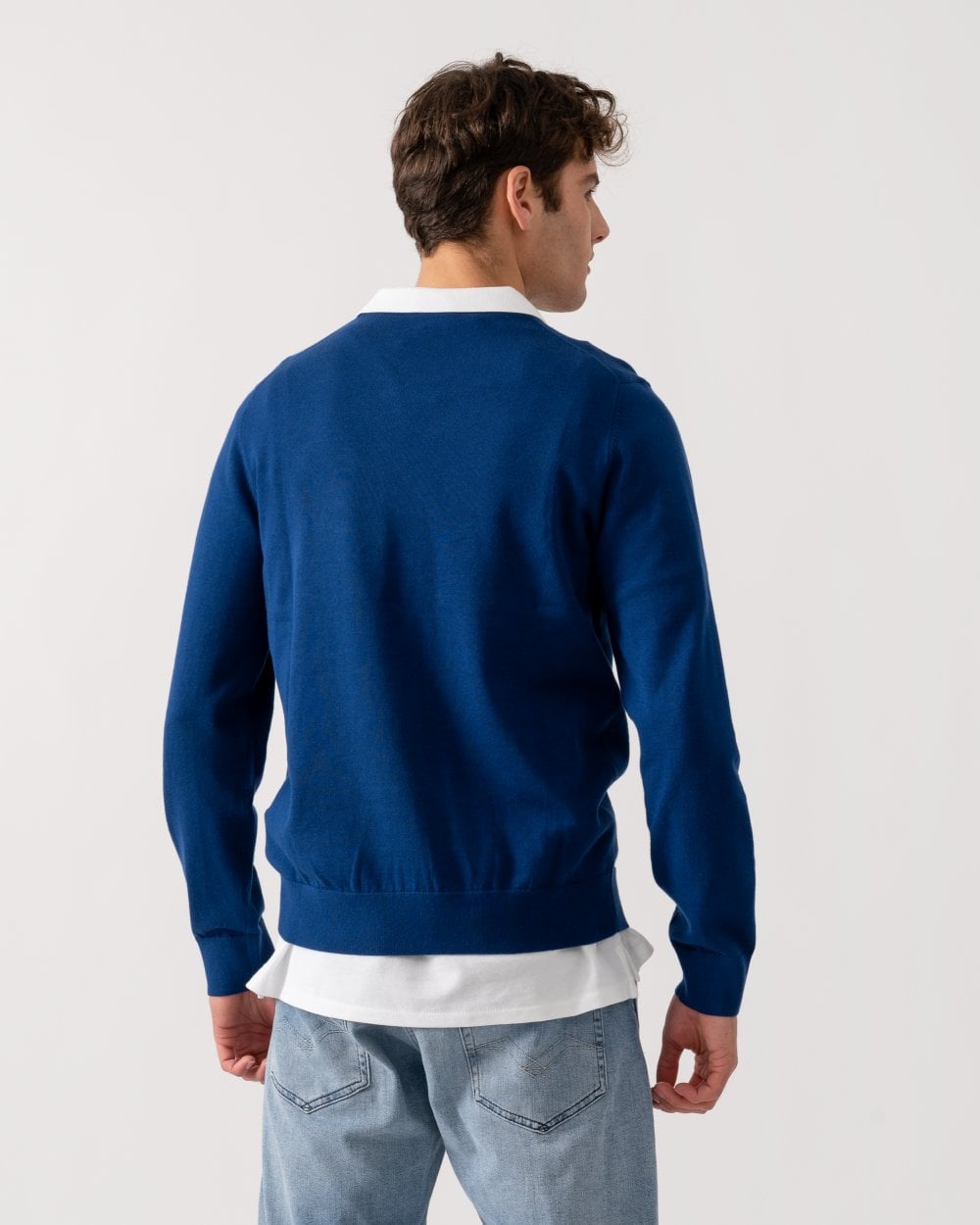 PS Paul Smith Mens Crew Neck Zebra Badge Jumper - 48 Inky Blue
