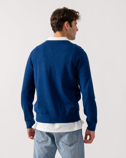 PS Paul Smith Mens Crew Neck Zebra Badge Jumper - 48 Inky Blue