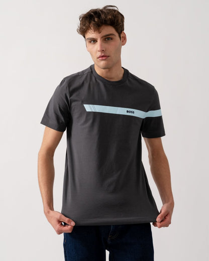 BOSS Green Tee 2 Mens Strip Logo T-Shirt