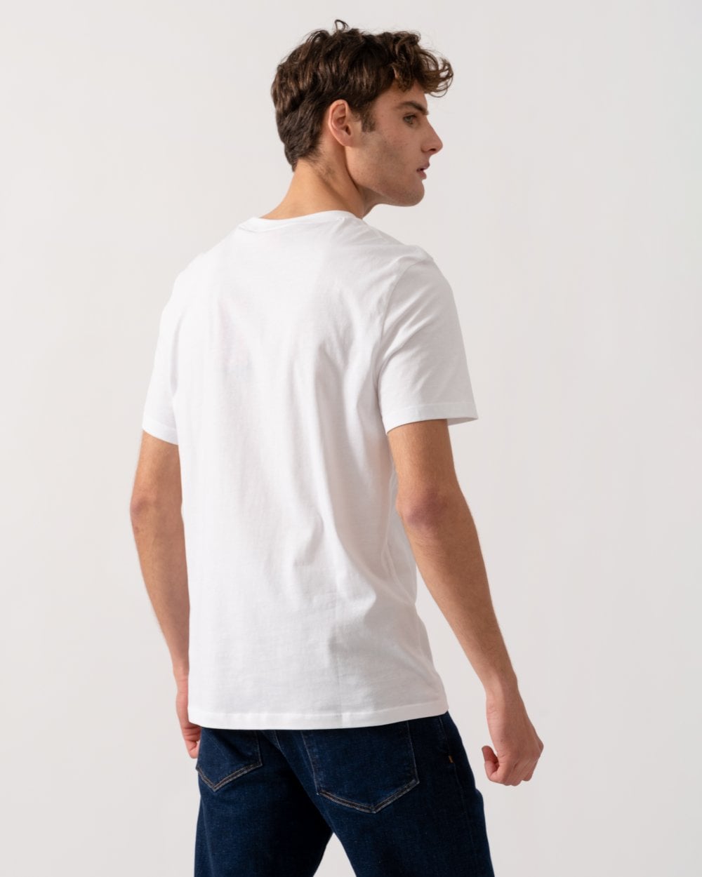 HUGO Darpione Mens Graphic T-Shirt - White 100