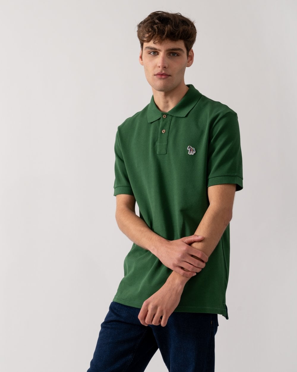 PS Paul Smith Mens Organic Cotton Zebra Polo Shirt