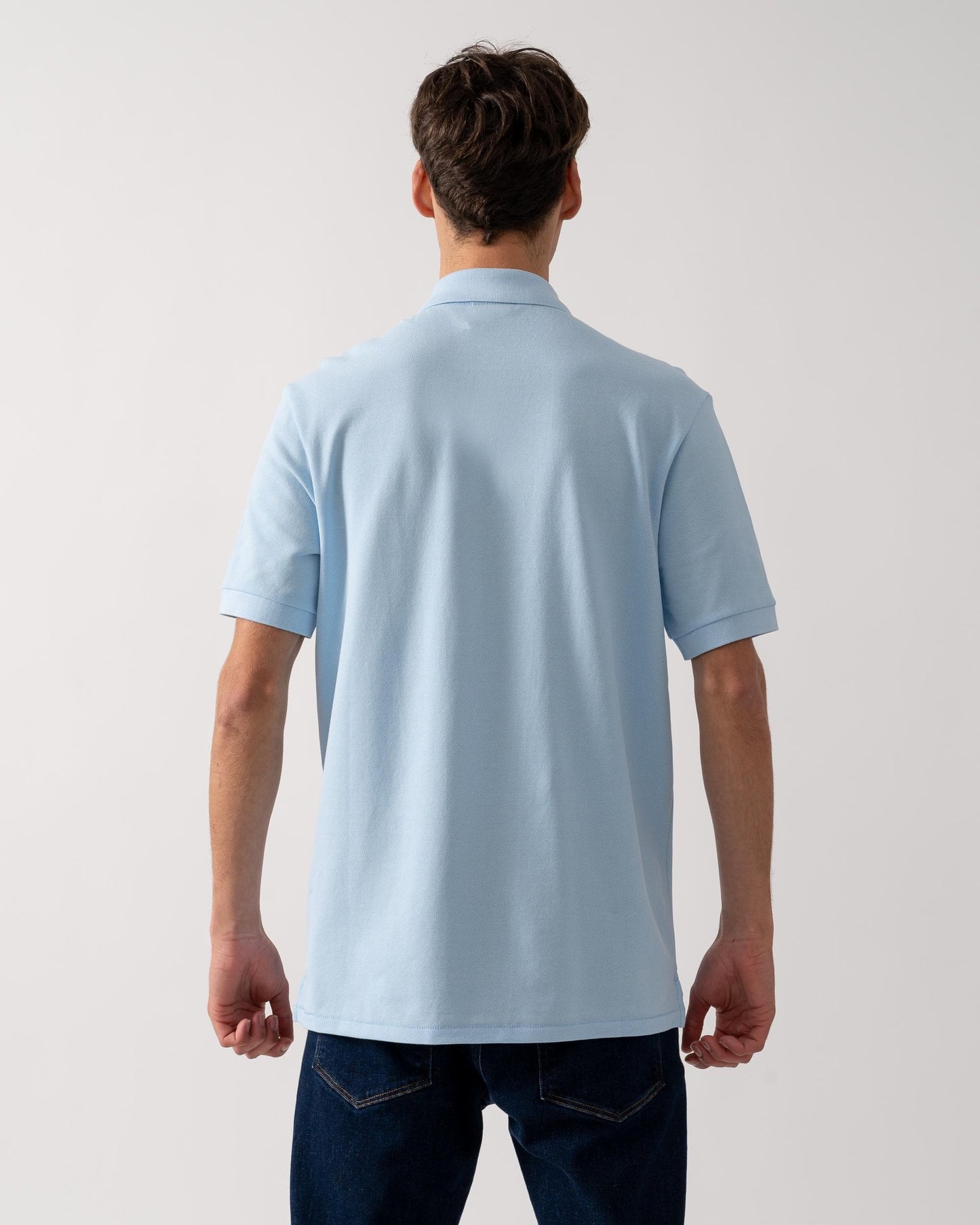 PS Paul Smith Mens Organic Cotton Zebra Logo Polo Shirt - 41E Light Blue