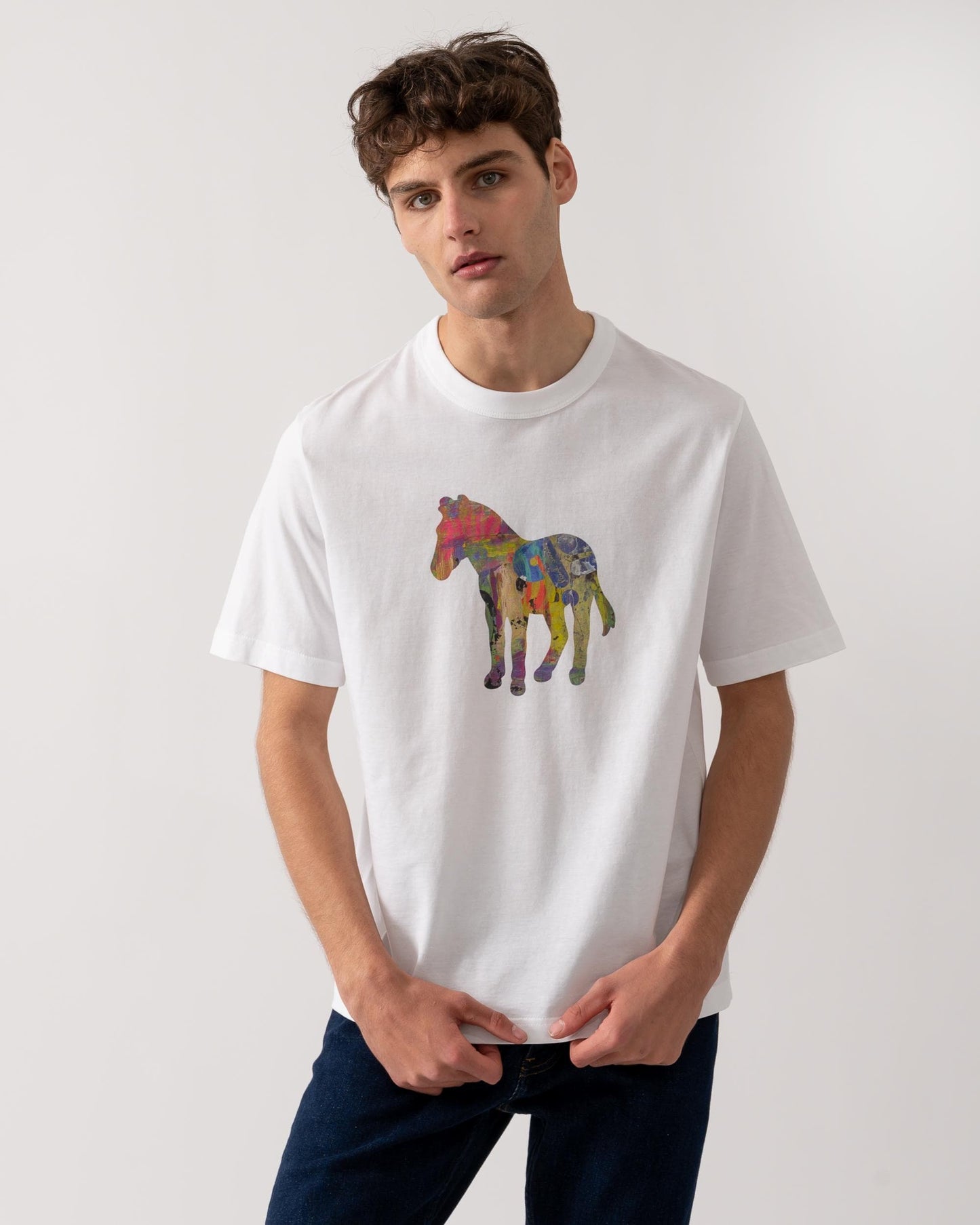 PS Paul Smith Mens Regular Fit Zebra Craft T-Shirt