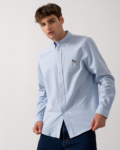 Paul Smith PS Paul Smith Mens Long Sleeve Tailored Fit Shirt with Broad Stripe Zebra