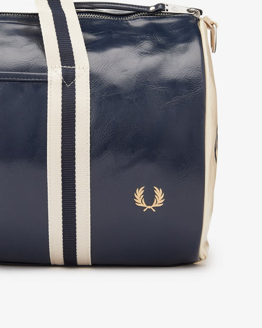 Fred Perry NOS Classic Barrel Bag - Navy/Ecru 635