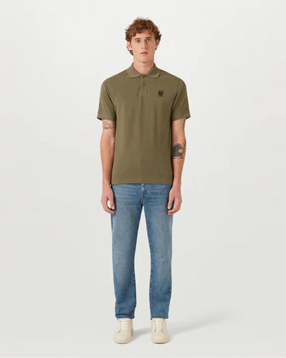 Belstaff Short Sleeved Mens Polo - Surplus Green