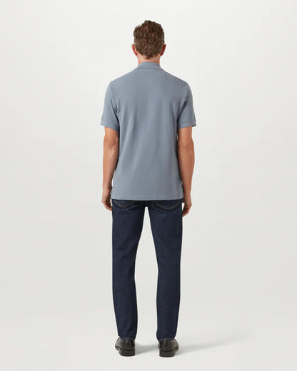 Belstaff Short Sleeved Mens Polo - Blue Flint