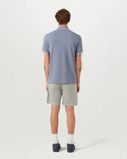 Belstaff Mens Tipped Polo - Blue Flint