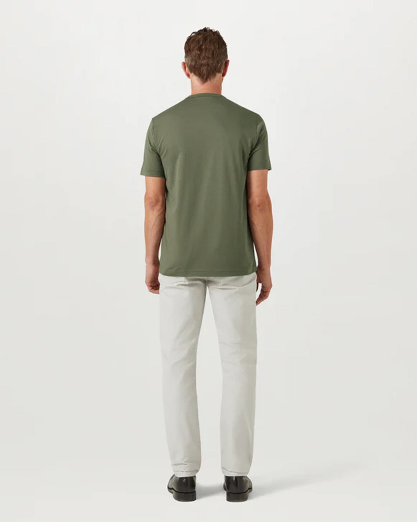Belstaff Short Sleeved Mens Logo Patch T-Shirt - Surplus Green