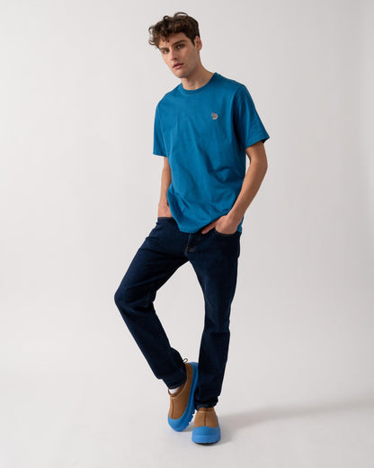 PS Paul Smith Mens Regular Fit Short Sleeve Zebra T-Shirt - 37C Teal Blue