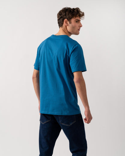 PS Paul Smith Mens Regular Fit Short Sleeve Zebra T-Shirt - 37C Teal Blue