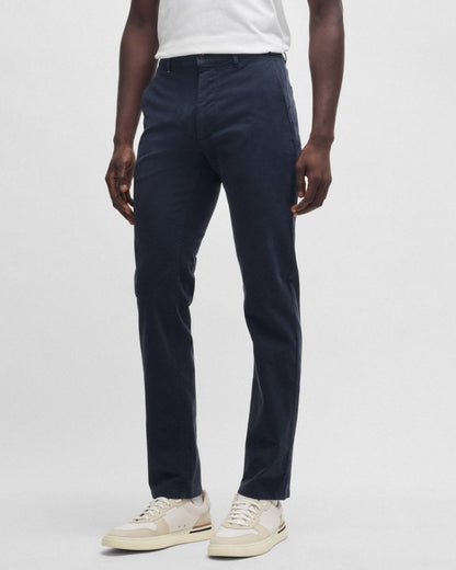 BOSS Orange Mens Slim Fit Chinos in Structured Comfort-Stretch Cotton