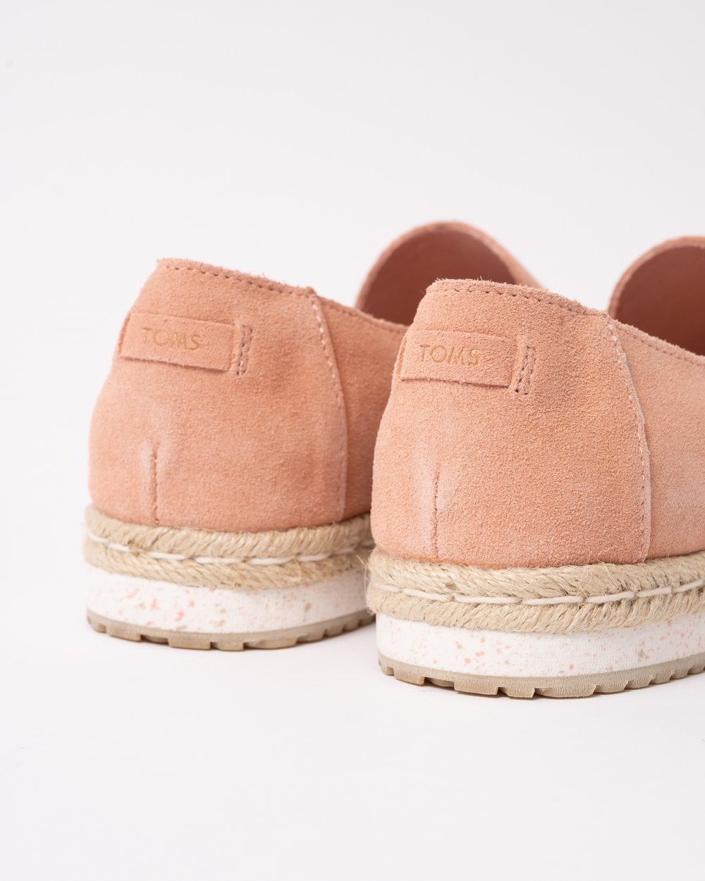 TOMS Coral Pink Suede Womens Palma Espadrille