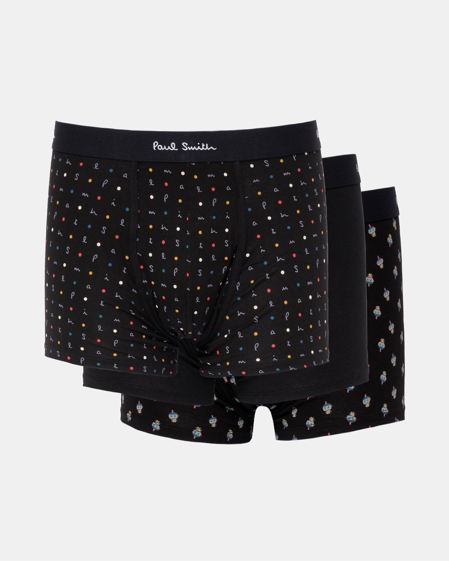 Paul Smith Paul Smith 3 Pack Mens Mixed Robot and Alphabet Boxer Briefs