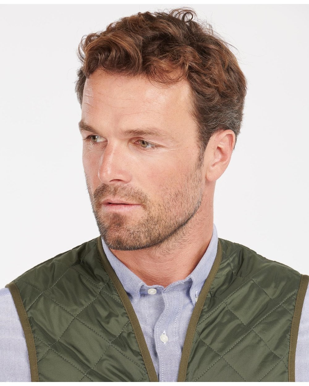 Barbour Quilted Mens Waistcoat/Zip-In Liner - Olive/Ancient