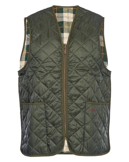 Barbour Quilted Mens Waistcoat/Zip-In Liner - Olive/Ancient
