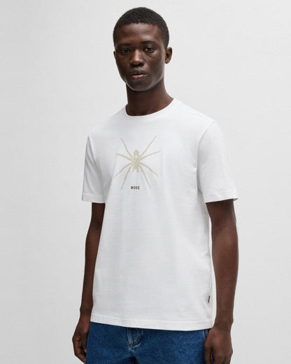 BOSS Orange Spiderbat Mens Graphic Print T-Shirt