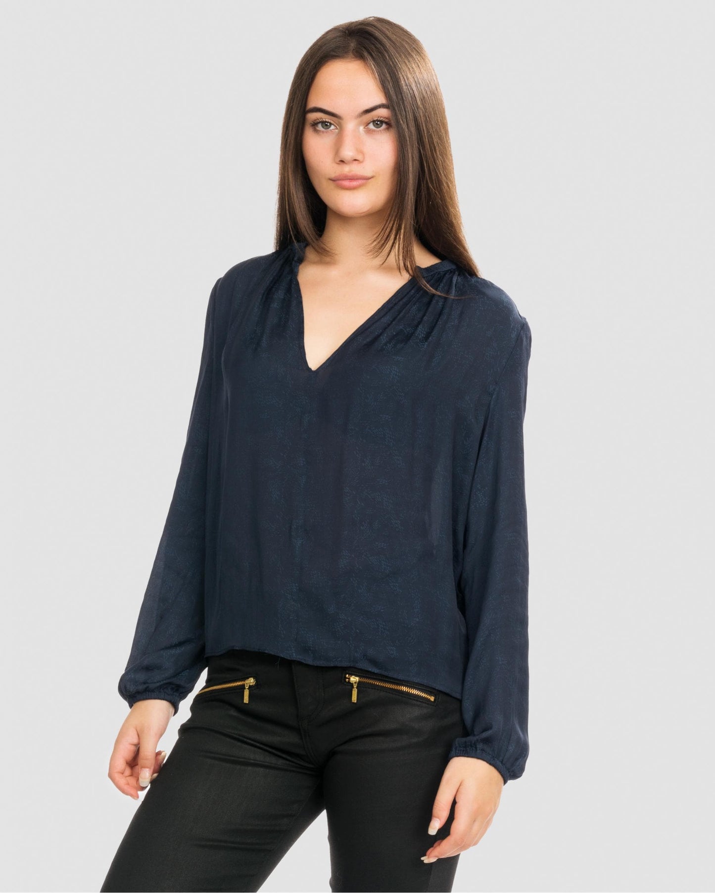Samsoe & Samsoe Elva ls Womens Blouse 10793 - Dark Sapphire